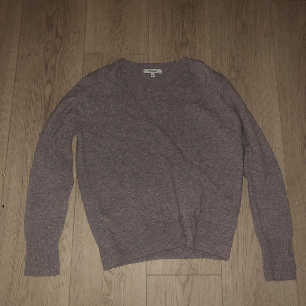 Madewell Wrap-Front Pullover Sweater Size S